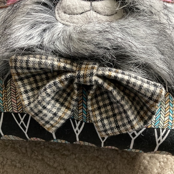 TEDDY BEAR REPUBLIC Sleepy Koala Bear Pillow Stuffy Mod Fabric Fuzzy - Picture 2 of 11